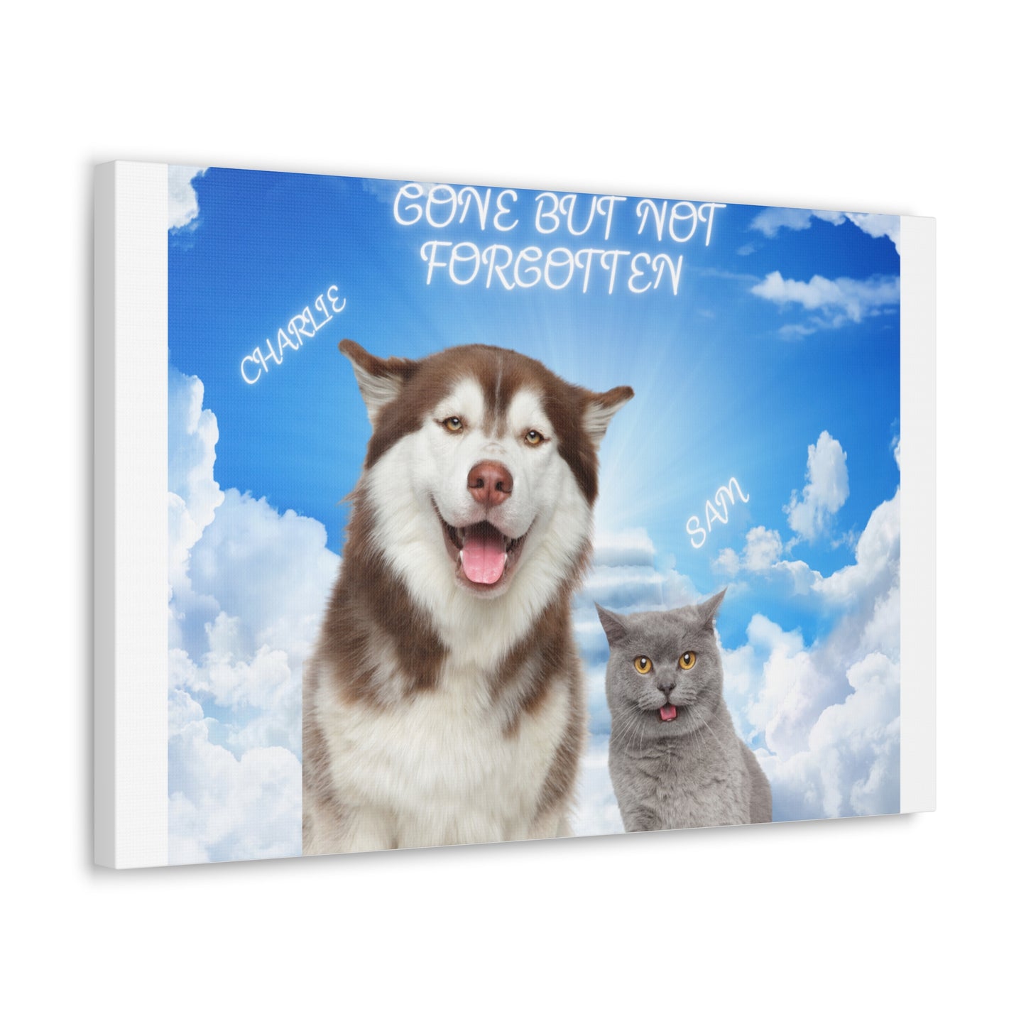 Customize Your Pet Photo Memorial Photo Canvas Gallery Wrap