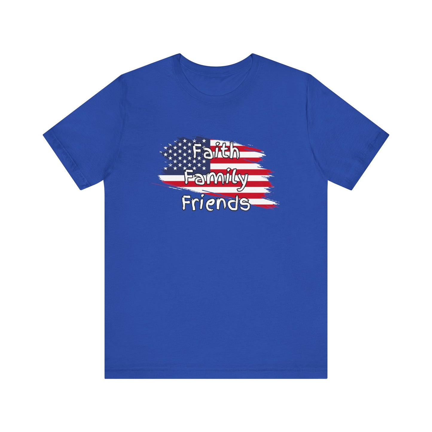 USA Faith Family Friends Unisex Jersey Short Sleeve Tee