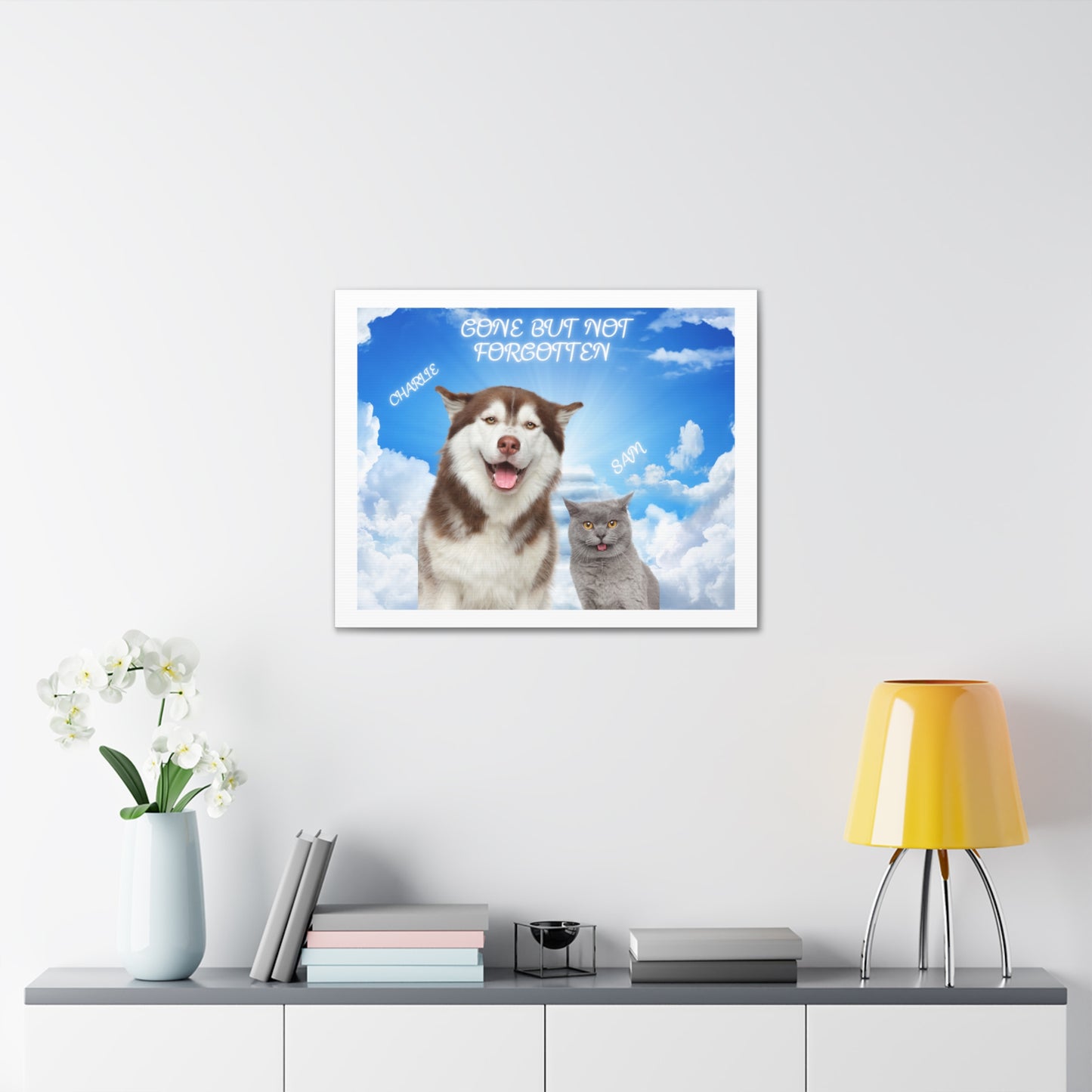 Customize Your Pet Photo Memorial Photo Canvas Gallery Wrap