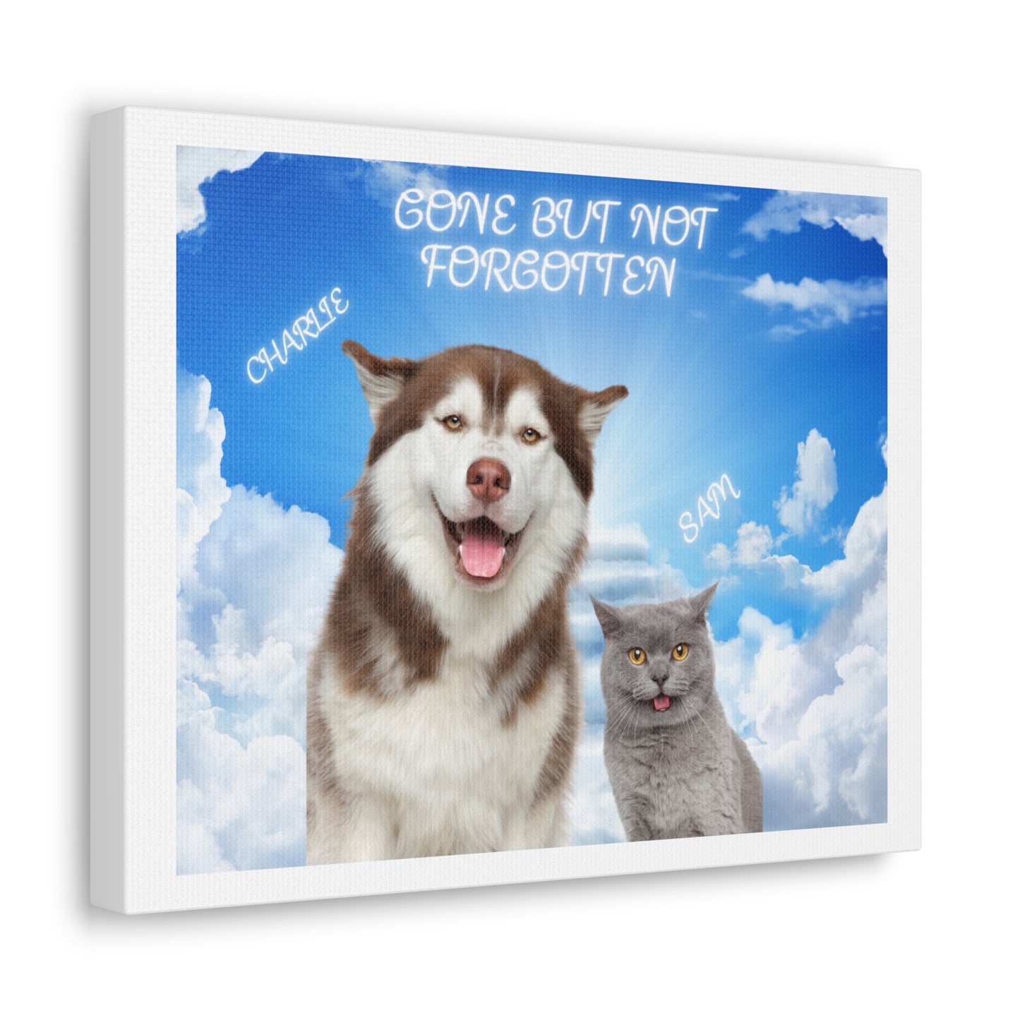 Customize Your Pet Photo Memorial Photo Canvas Gallery Wrap