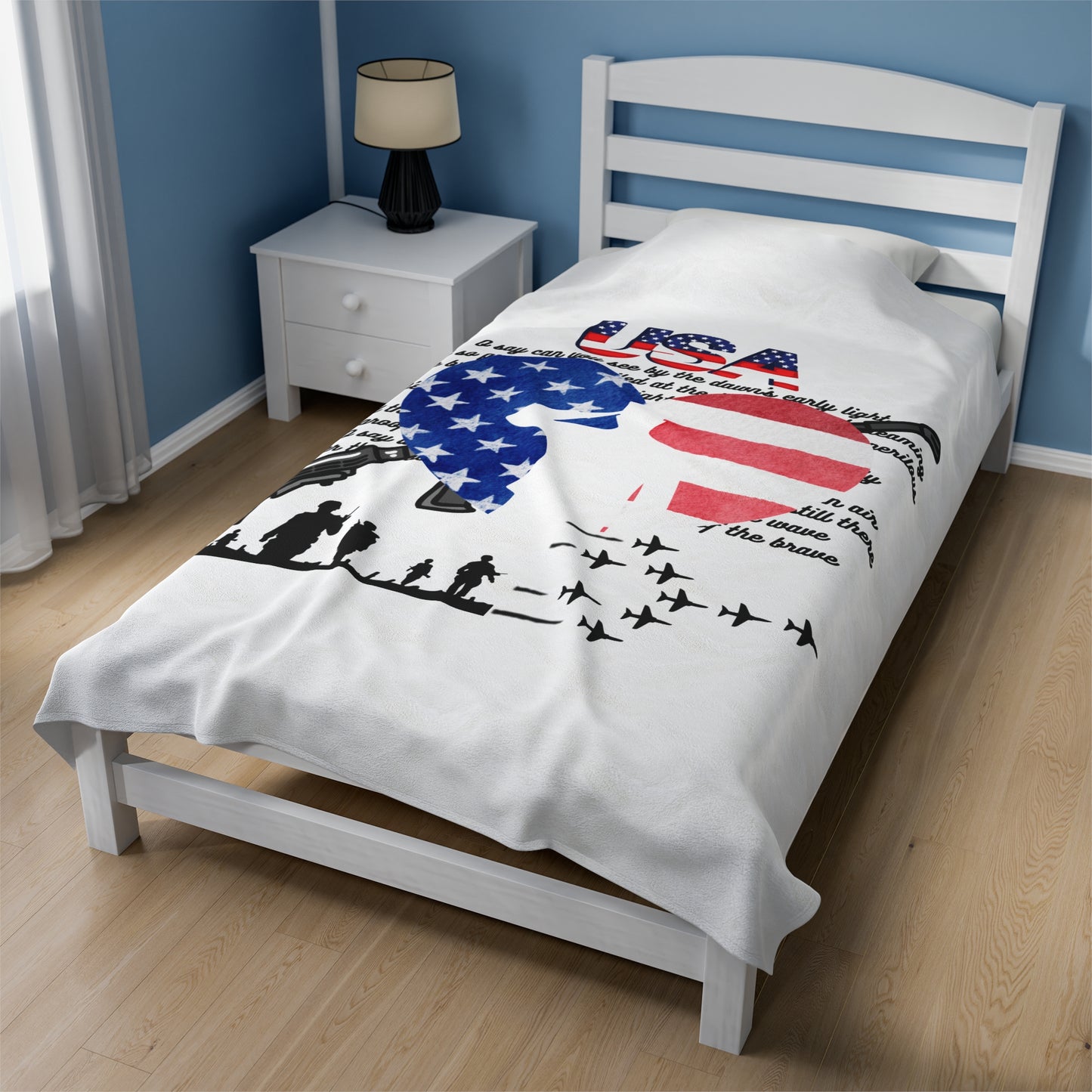 USA Velveteen Plush Blanket