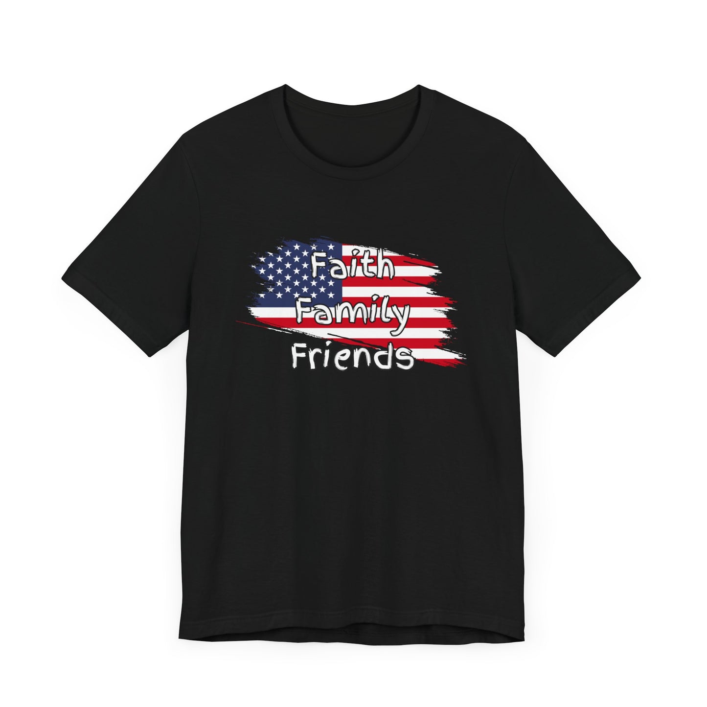 USA Faith Family Friends Unisex Jersey Short Sleeve Tee