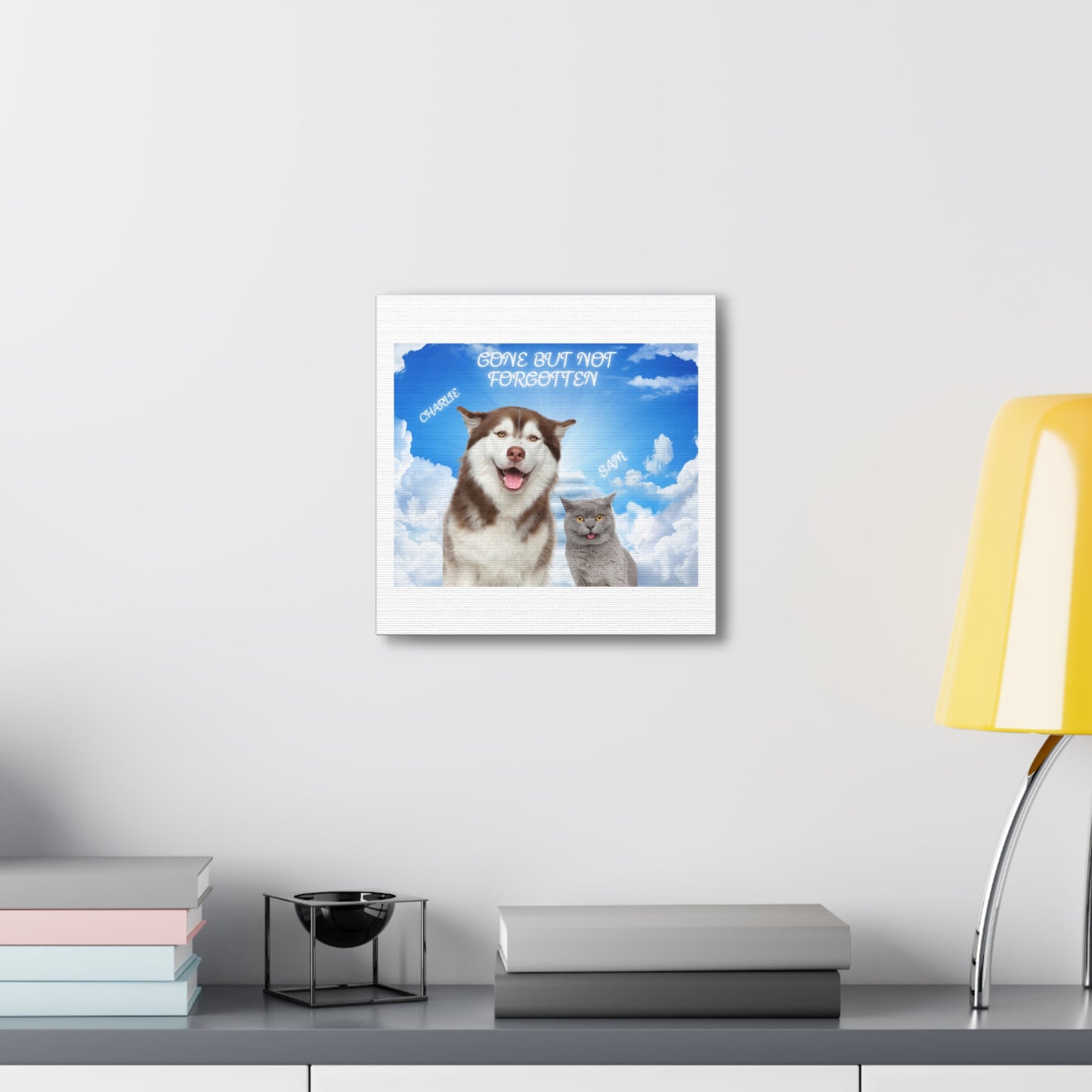 Customize Your Pet Photo Memorial Photo Canvas Gallery Wrap