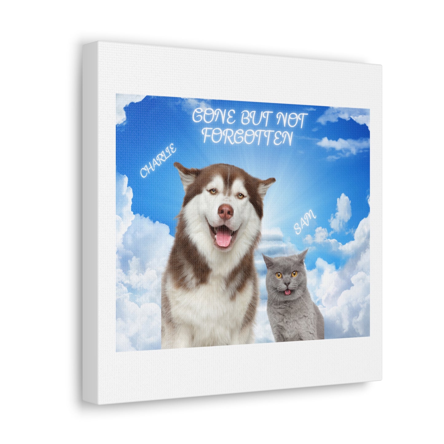 Customize Your Pet Photo Memorial Photo Canvas Gallery Wrap