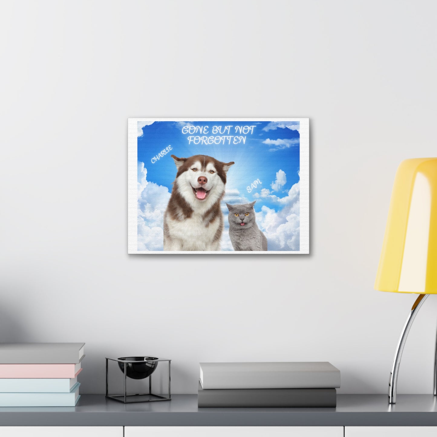 Customize Your Pet Photo Memorial Photo Canvas Gallery Wrap