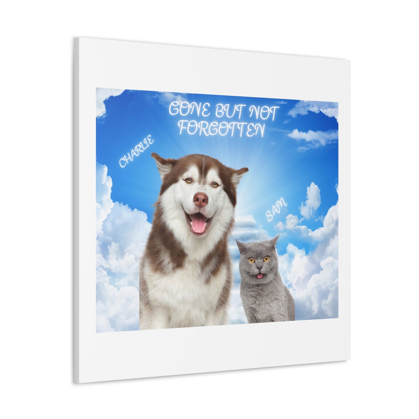 Customize Your Pet Photo Memorial Photo Canvas Gallery Wrap