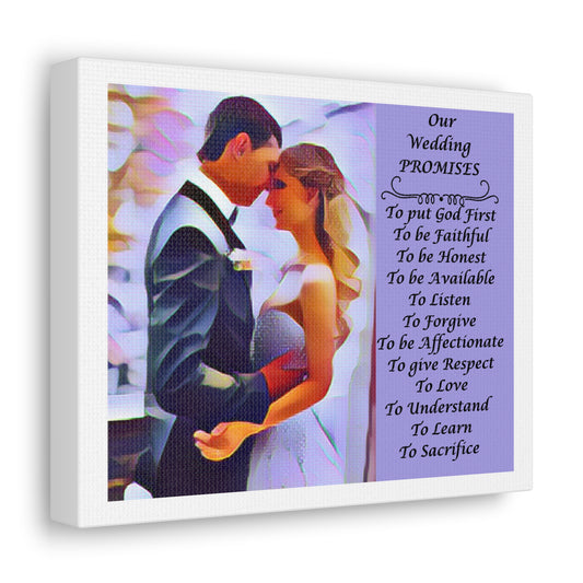 Customizable with Original Photo or Converted to Digital Paint Marriage Promises Wedding Promise Canvas Photo