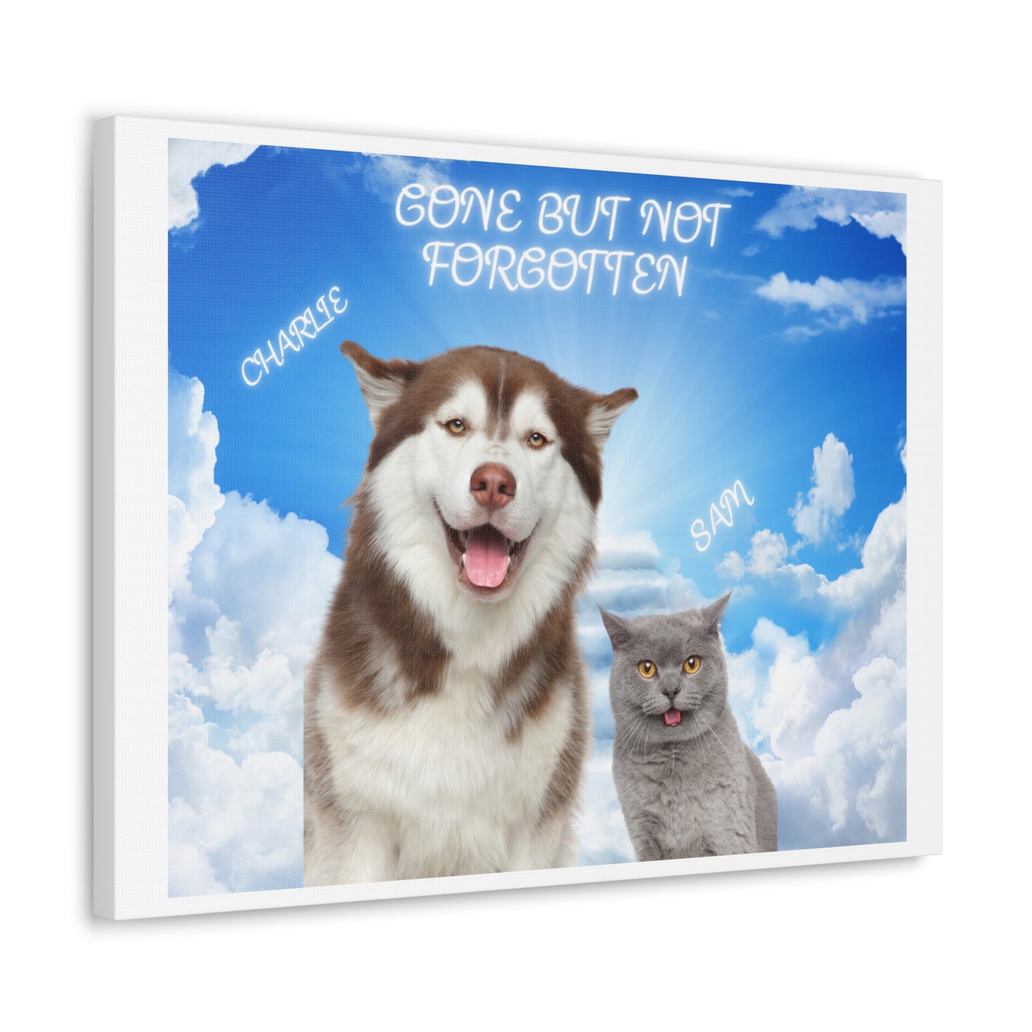 Customize Your Pet Photo Memorial Photo Canvas Gallery Wrap