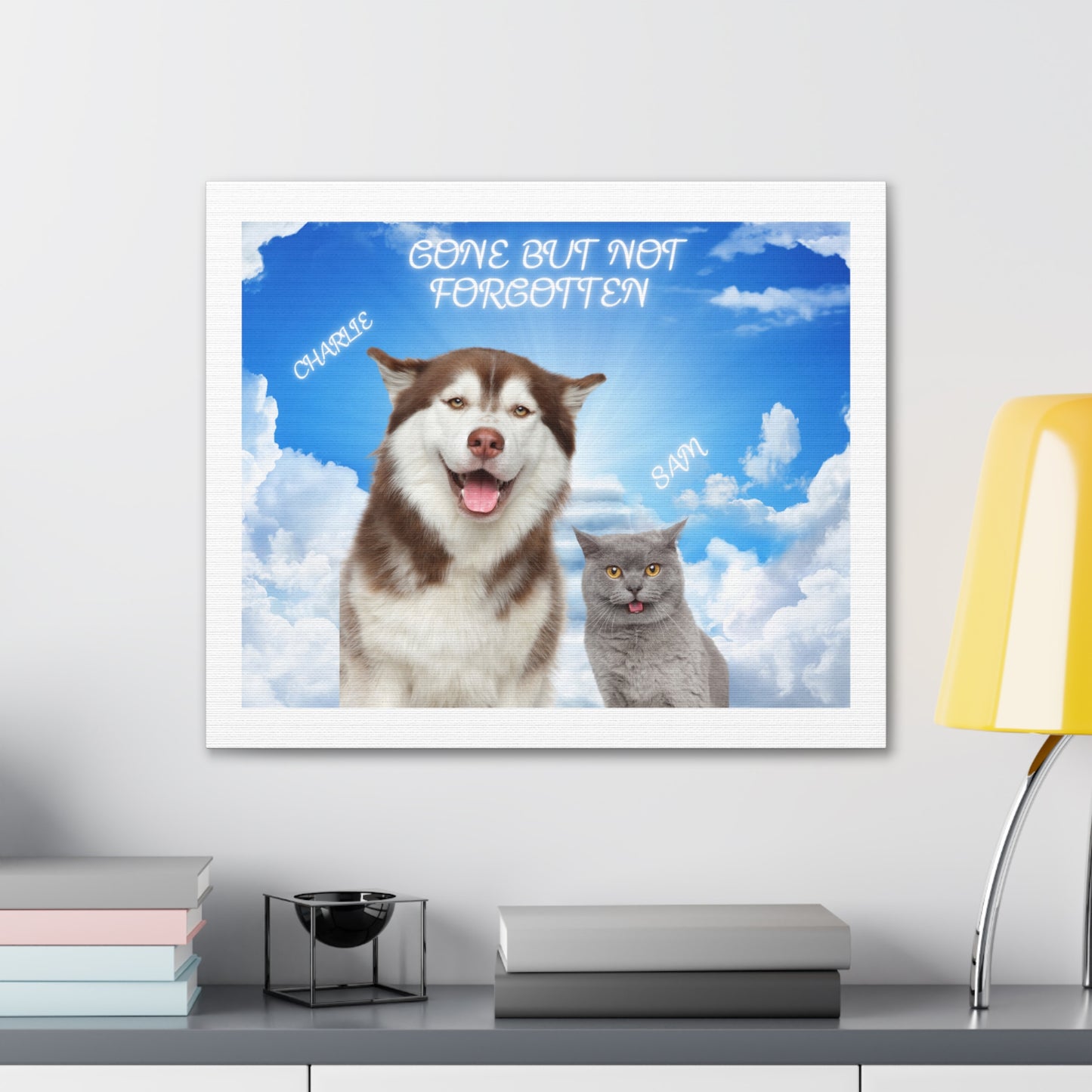 Customize Your Pet Photo Memorial Photo Canvas Gallery Wrap