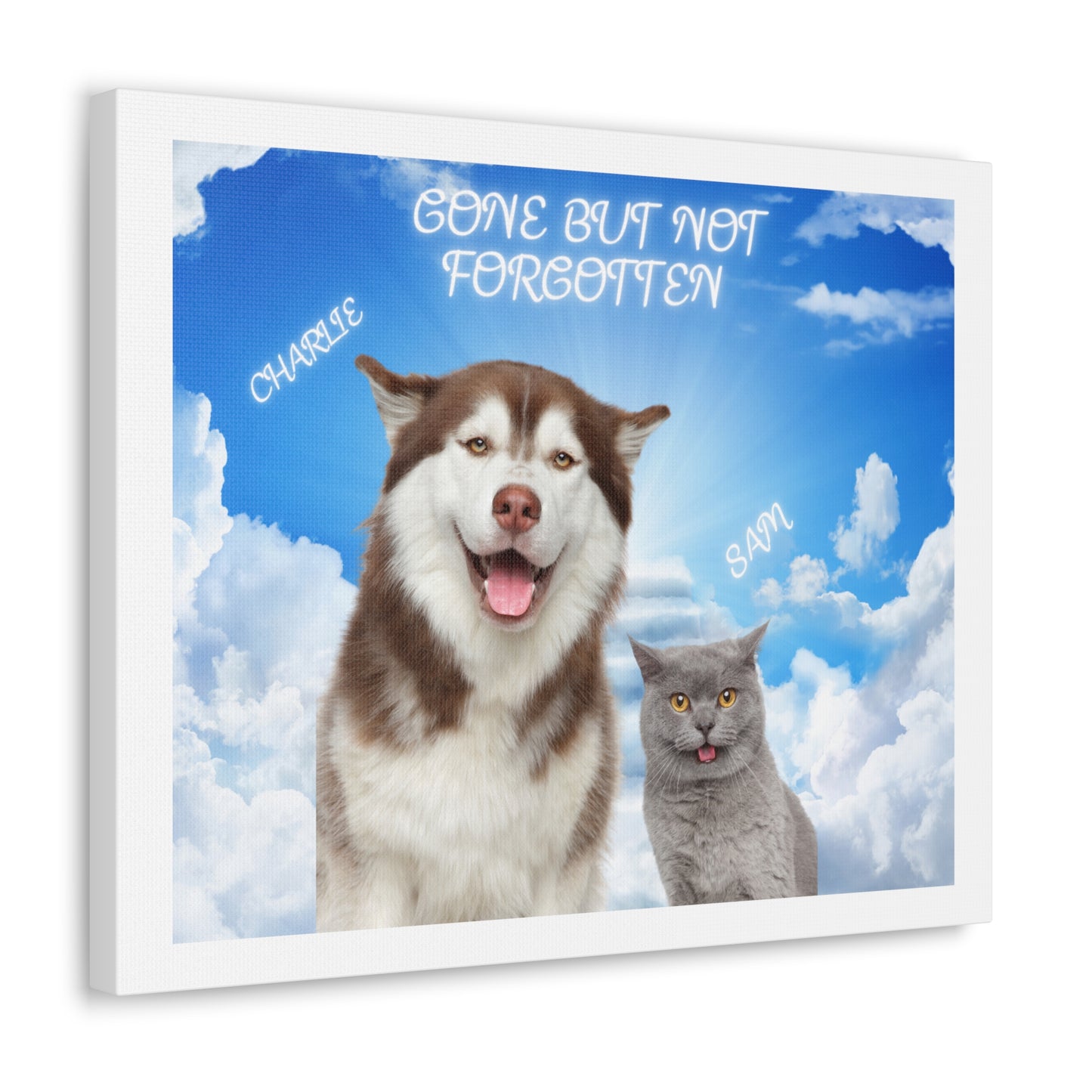 Customize Your Pet Photo Memorial Photo Canvas Gallery Wrap