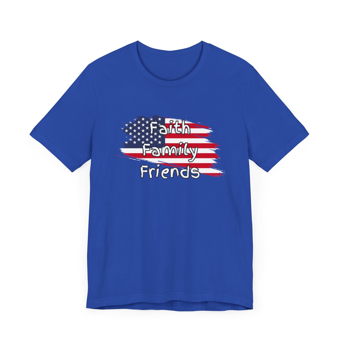 USA Faith Family Friends Unisex Jersey Short Sleeve Tee