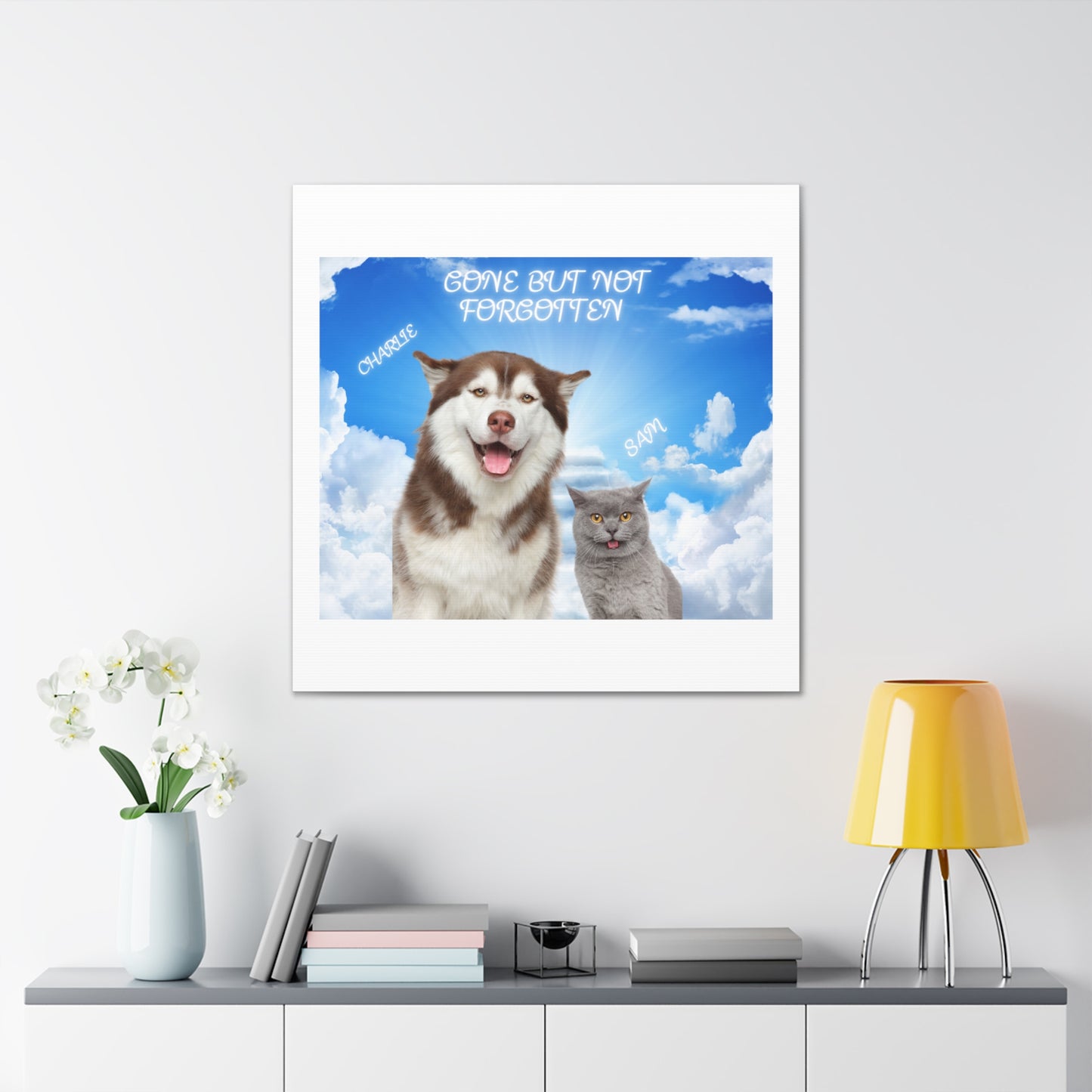 Customize Your Pet Photo Memorial Photo Canvas Gallery Wrap