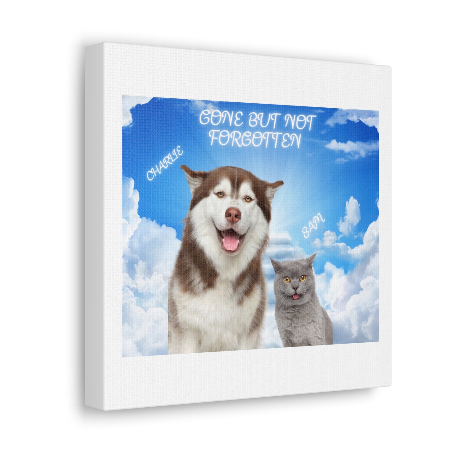 Customize Your Pet Photo Memorial Photo Canvas Gallery Wrap