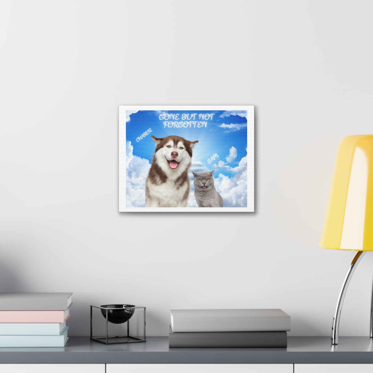 Customize Your Pet Photo Memorial Photo Canvas Gallery Wrap