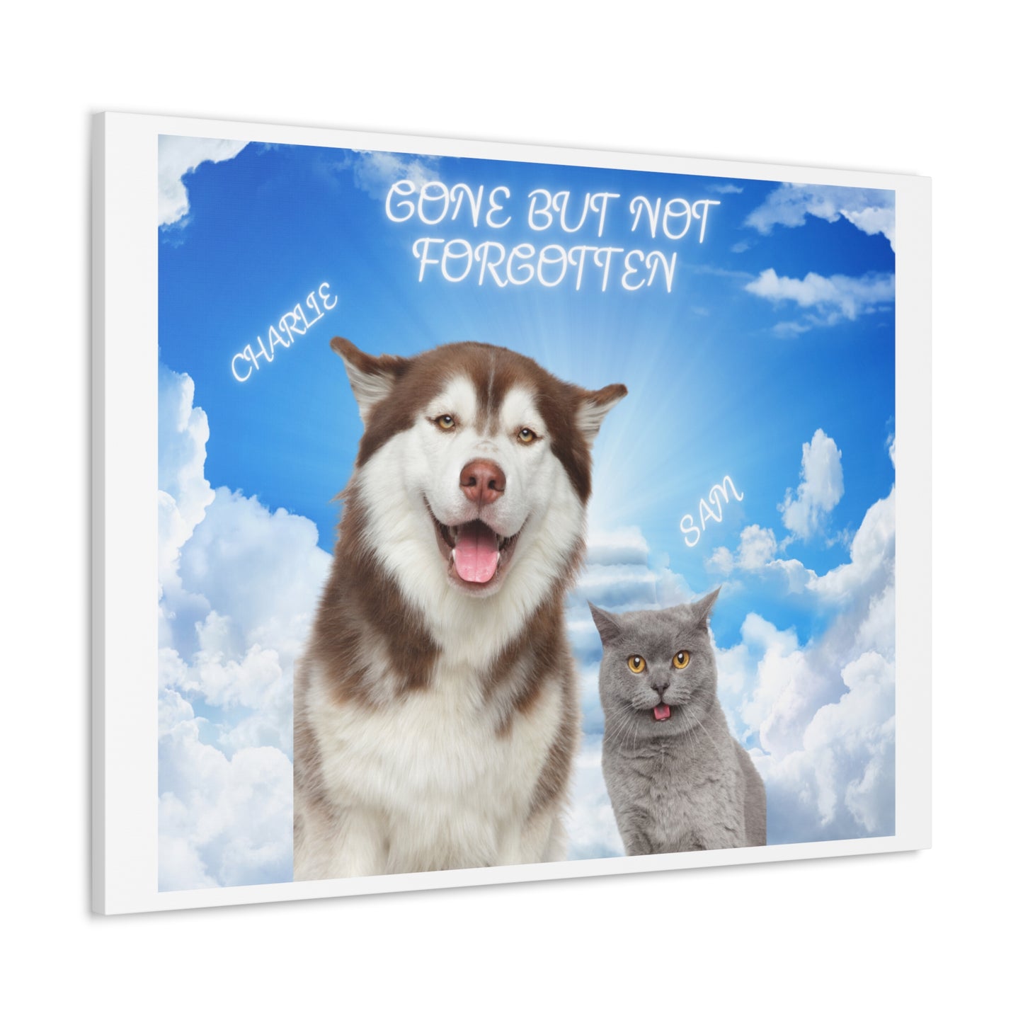 Customize Your Pet Photo Memorial Photo Canvas Gallery Wrap