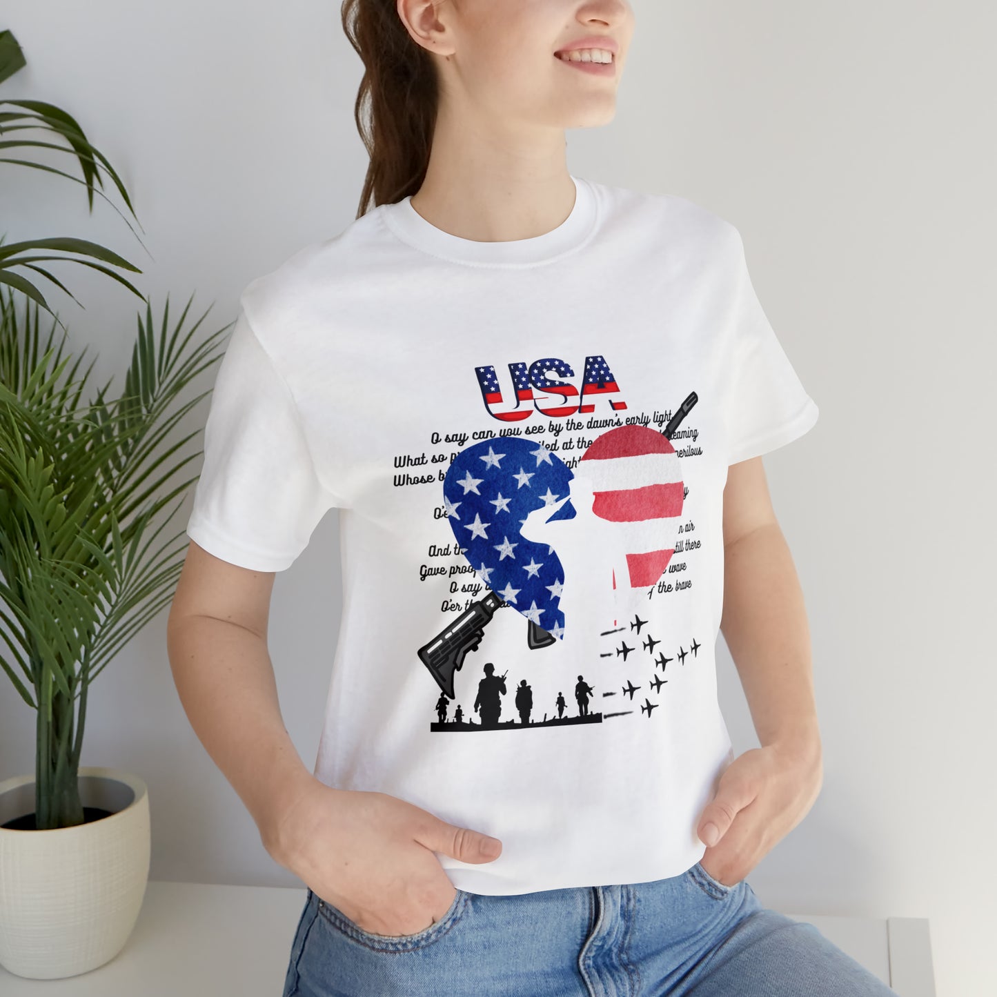 USA 2 Unisex Jersey Short Sleeve Tee