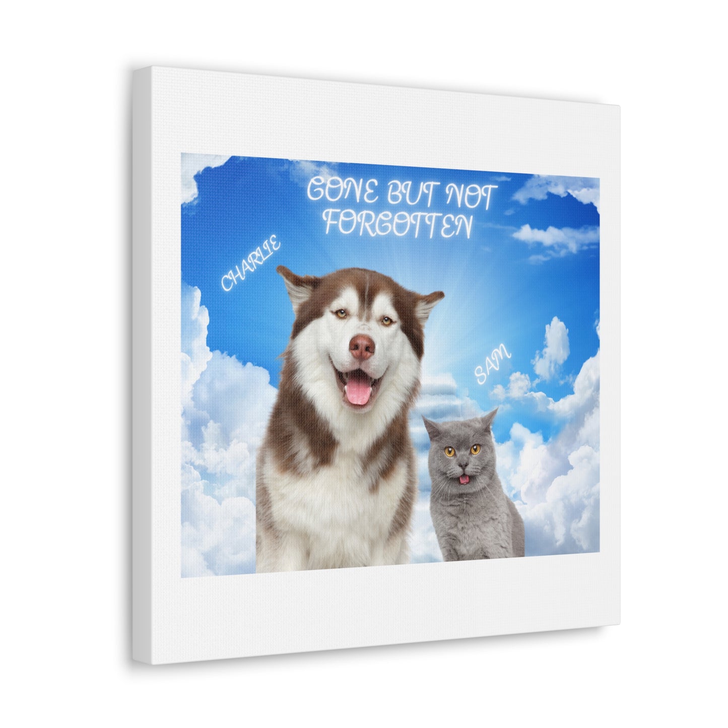 Customize Your Pet Photo Memorial Photo Canvas Gallery Wrap