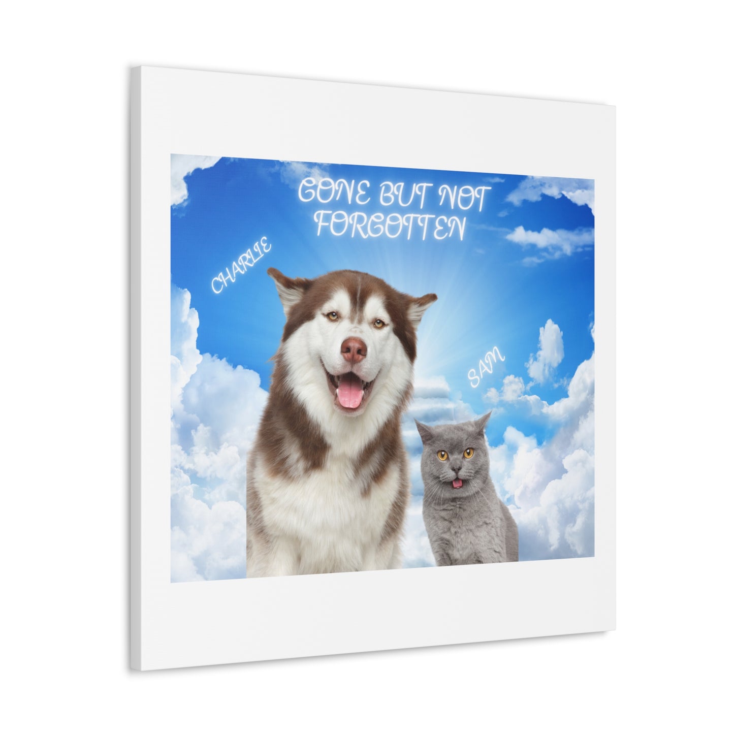 Customize Your Pet Photo Memorial Photo Canvas Gallery Wrap