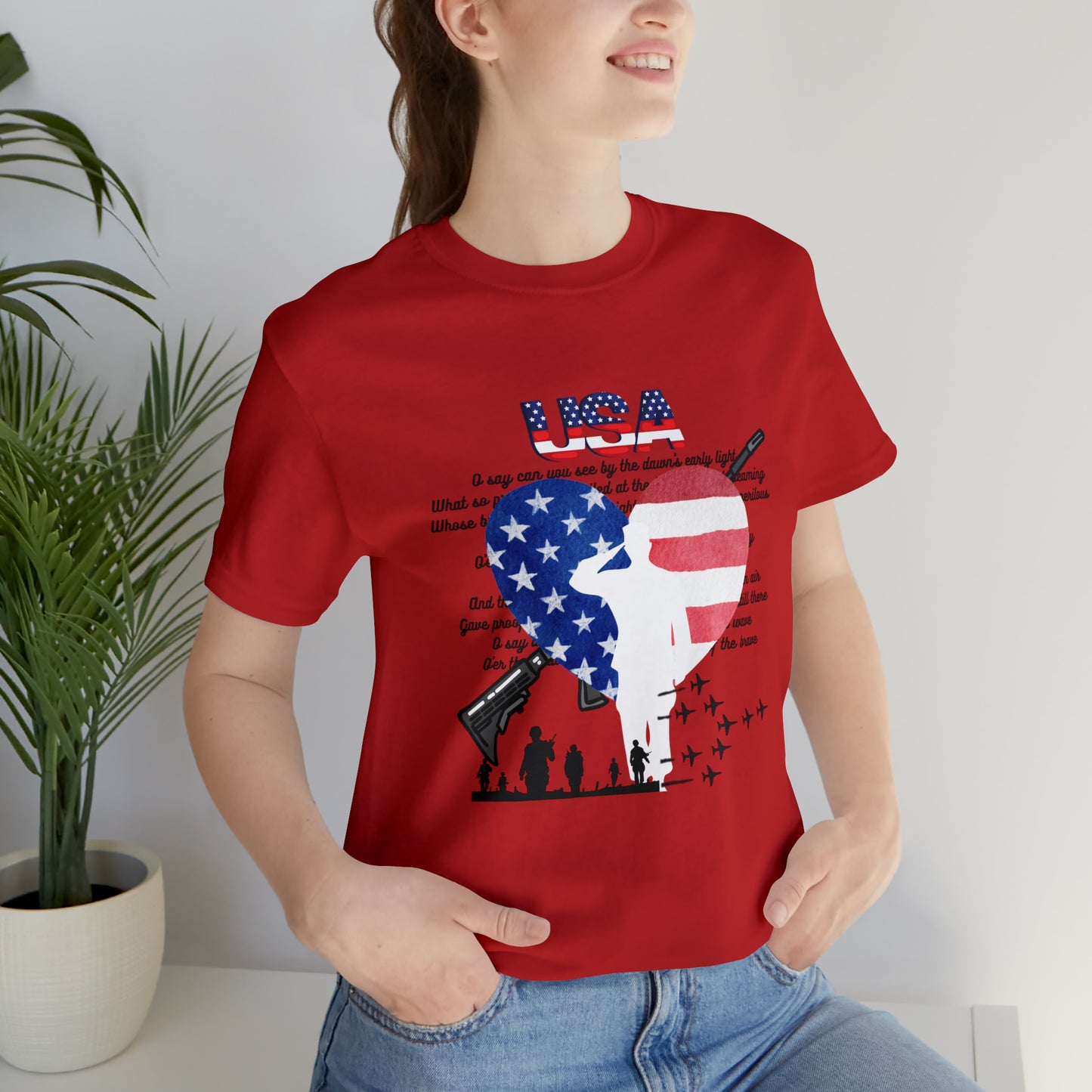 USA 2 Unisex Jersey Short Sleeve Tee