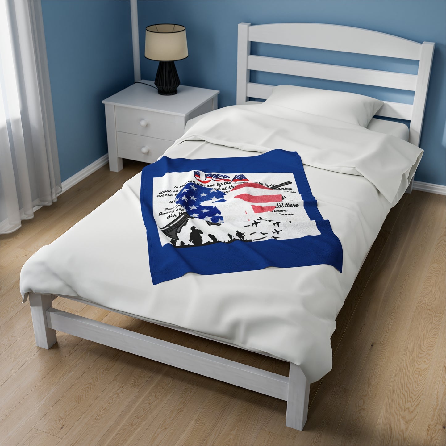 USA Military Velveteen Plush Blanket