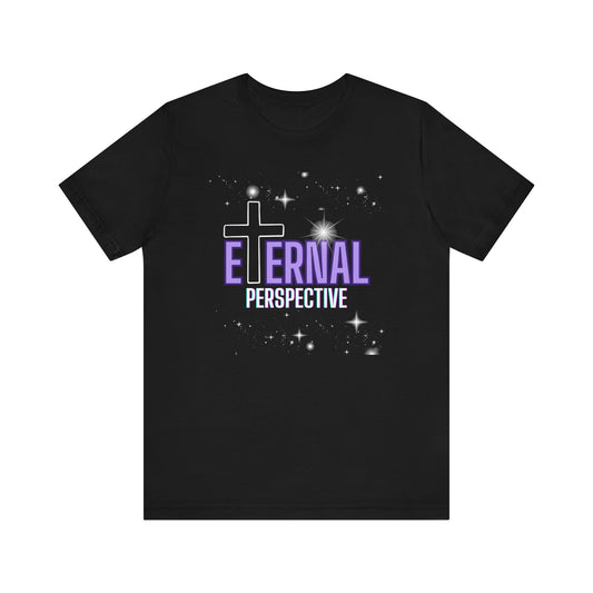 Eternal Perspective purple letters Unisex xs plus Jersey Short Sleeve Tee