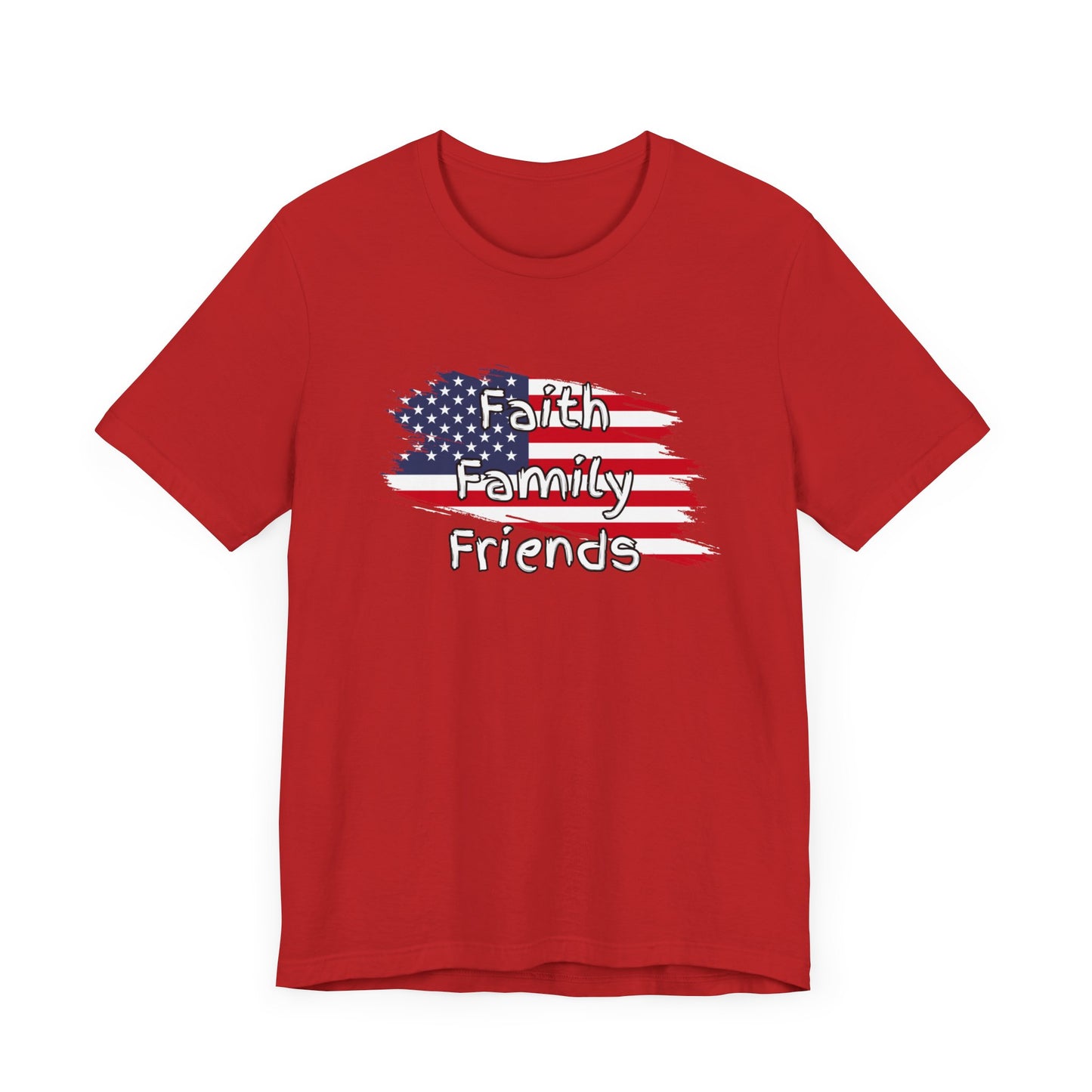 USA Faith Family Friends Unisex Jersey Short Sleeve Tee