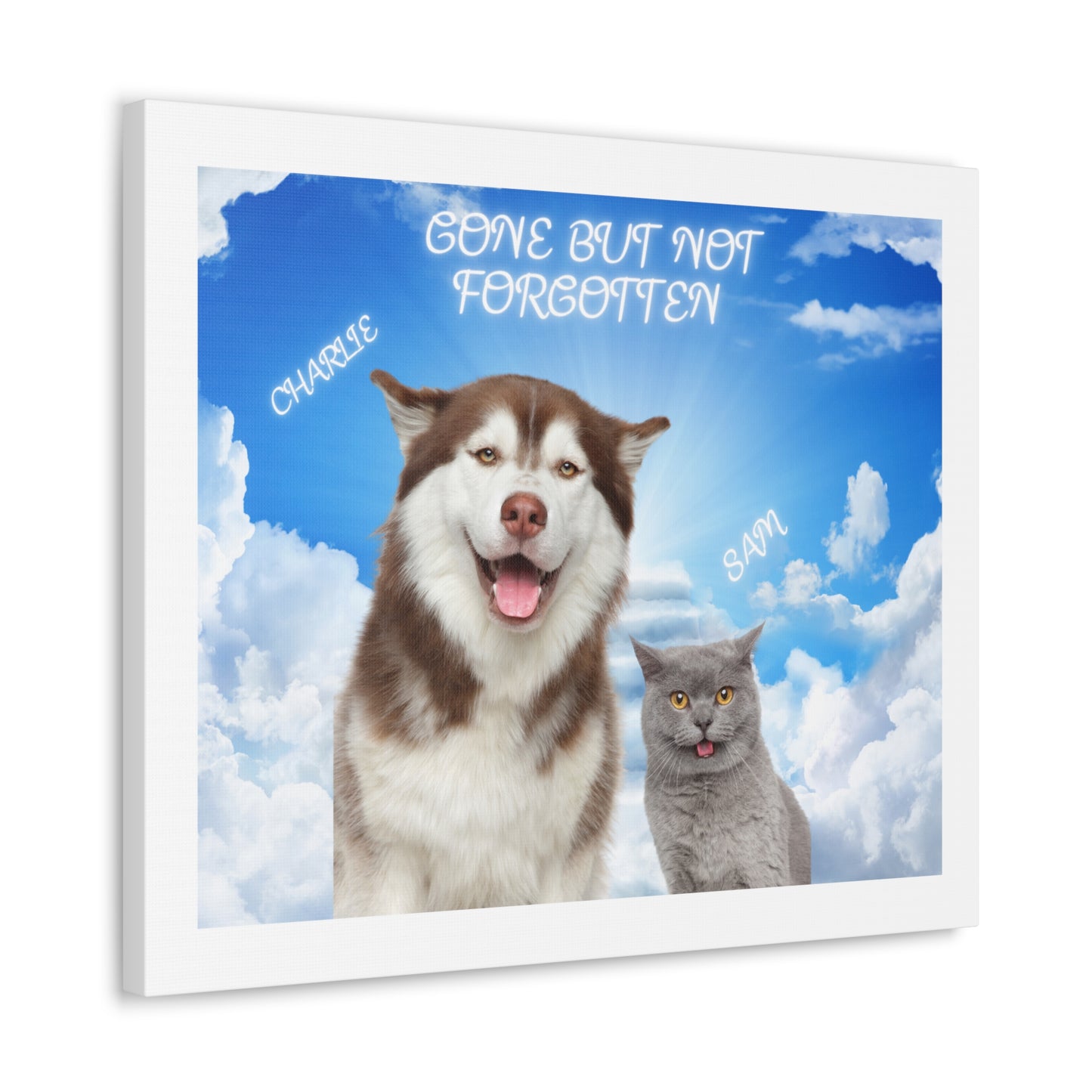 Customize Your Pet Photo Memorial Photo Canvas Gallery Wrap