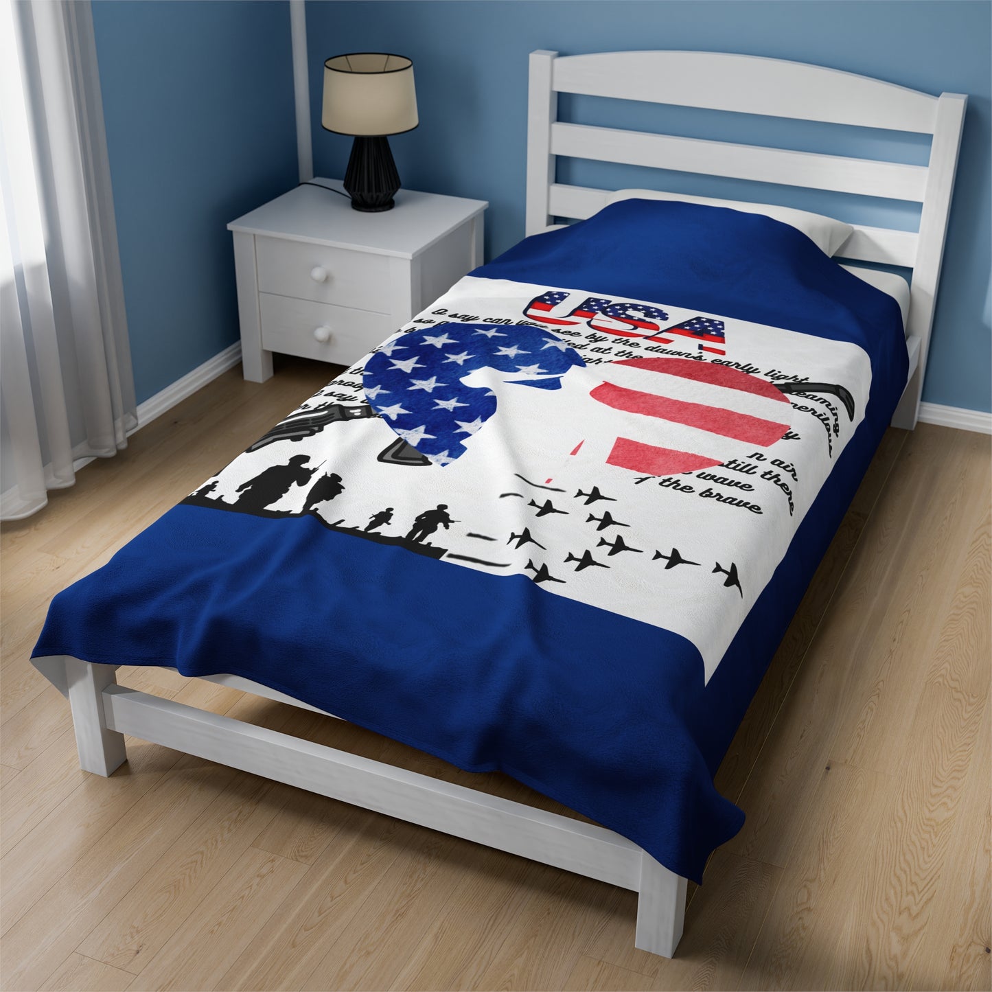 USA Military Velveteen Plush Blanket