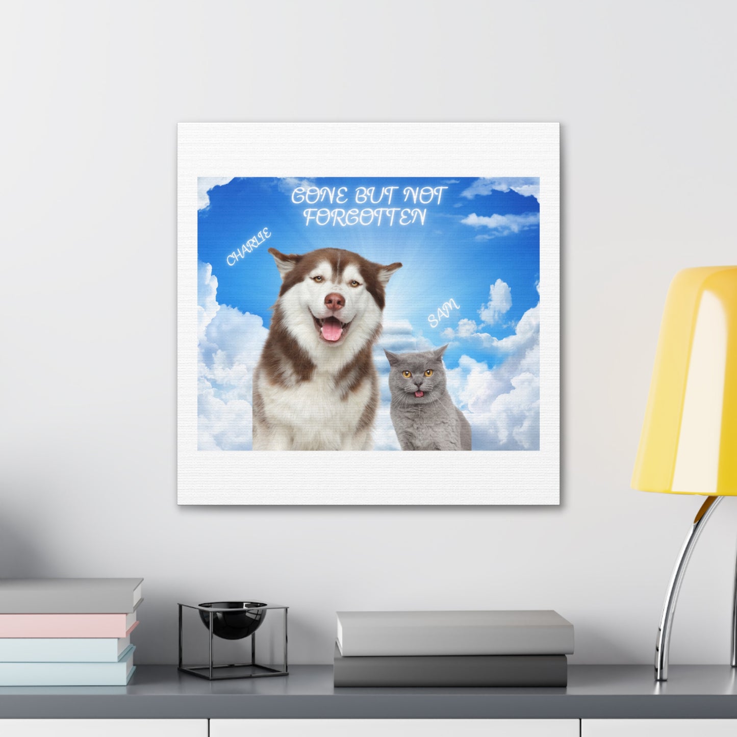 Customize Your Pet Photo Memorial Photo Canvas Gallery Wrap