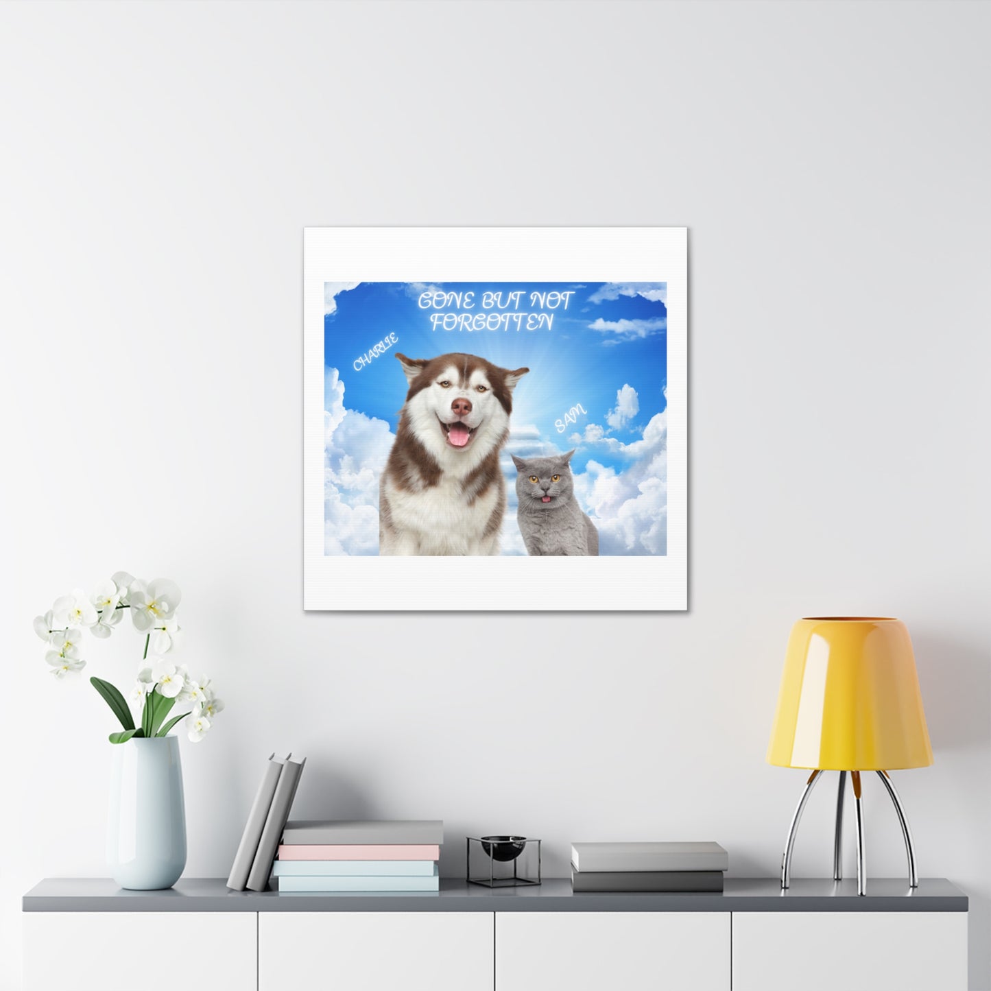 Customize Your Pet Photo Memorial Photo Canvas Gallery Wrap