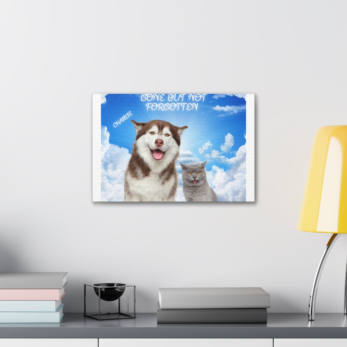 Customize Your Pet Photo Memorial Photo Canvas Gallery Wrap