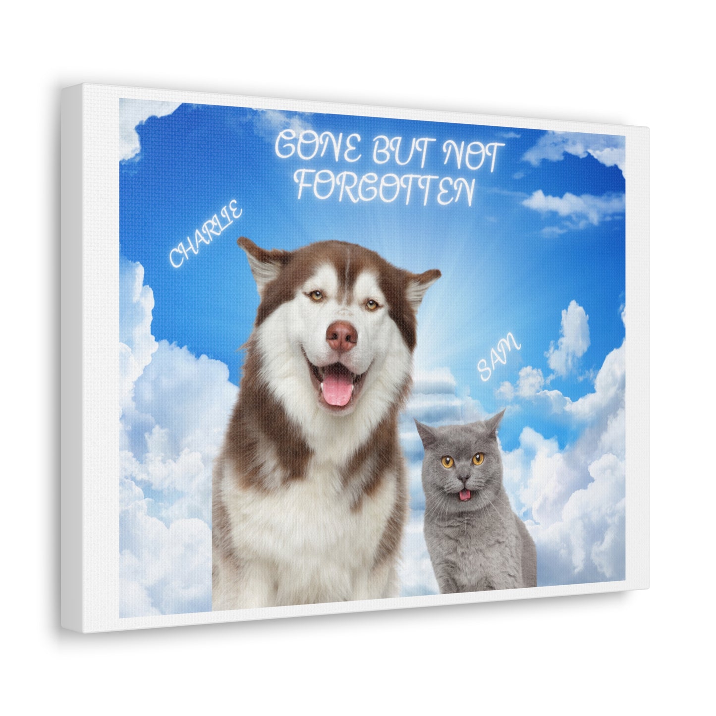 Customize Your Pet Photo Memorial Photo Canvas Gallery Wrap