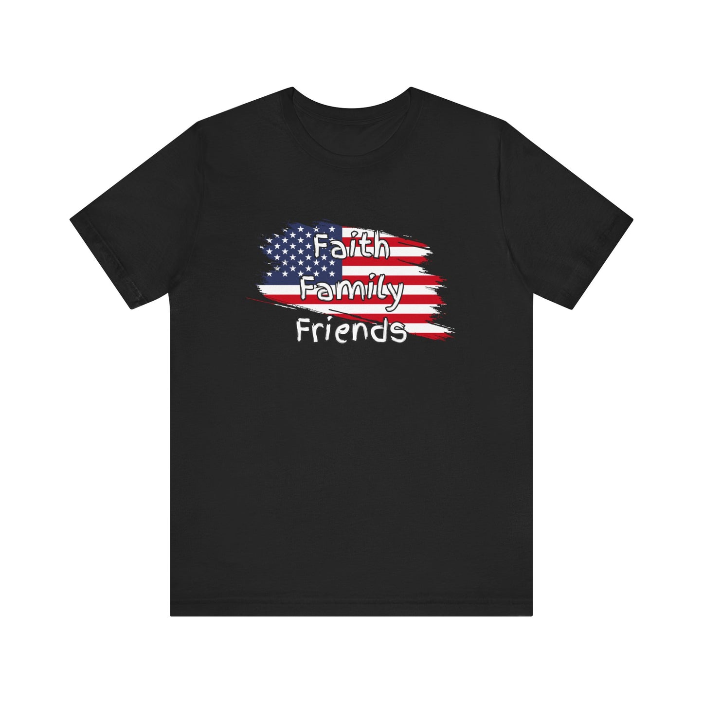 USA Faith Family Friends Unisex Jersey Short Sleeve Tee