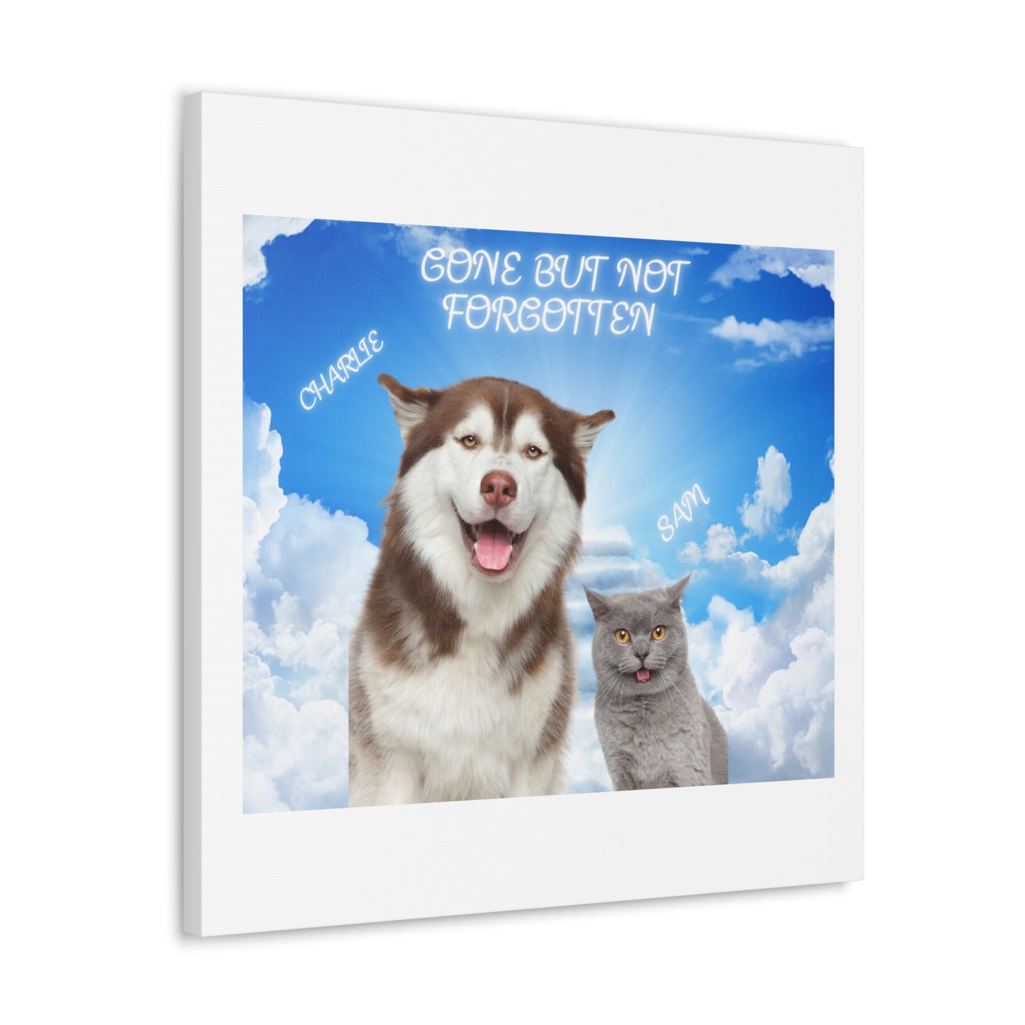 Customize Your Pet Photo Memorial Photo Canvas Gallery Wrap