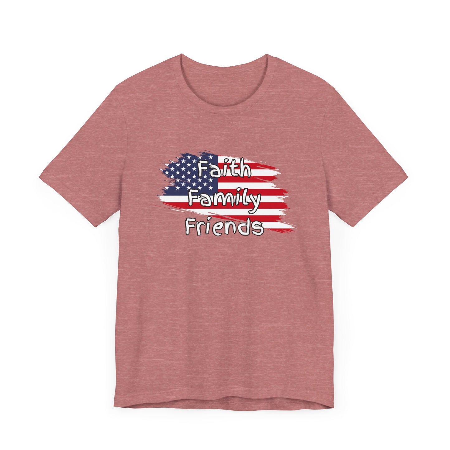 USA Faith Family Friends Unisex Jersey Short Sleeve Tee