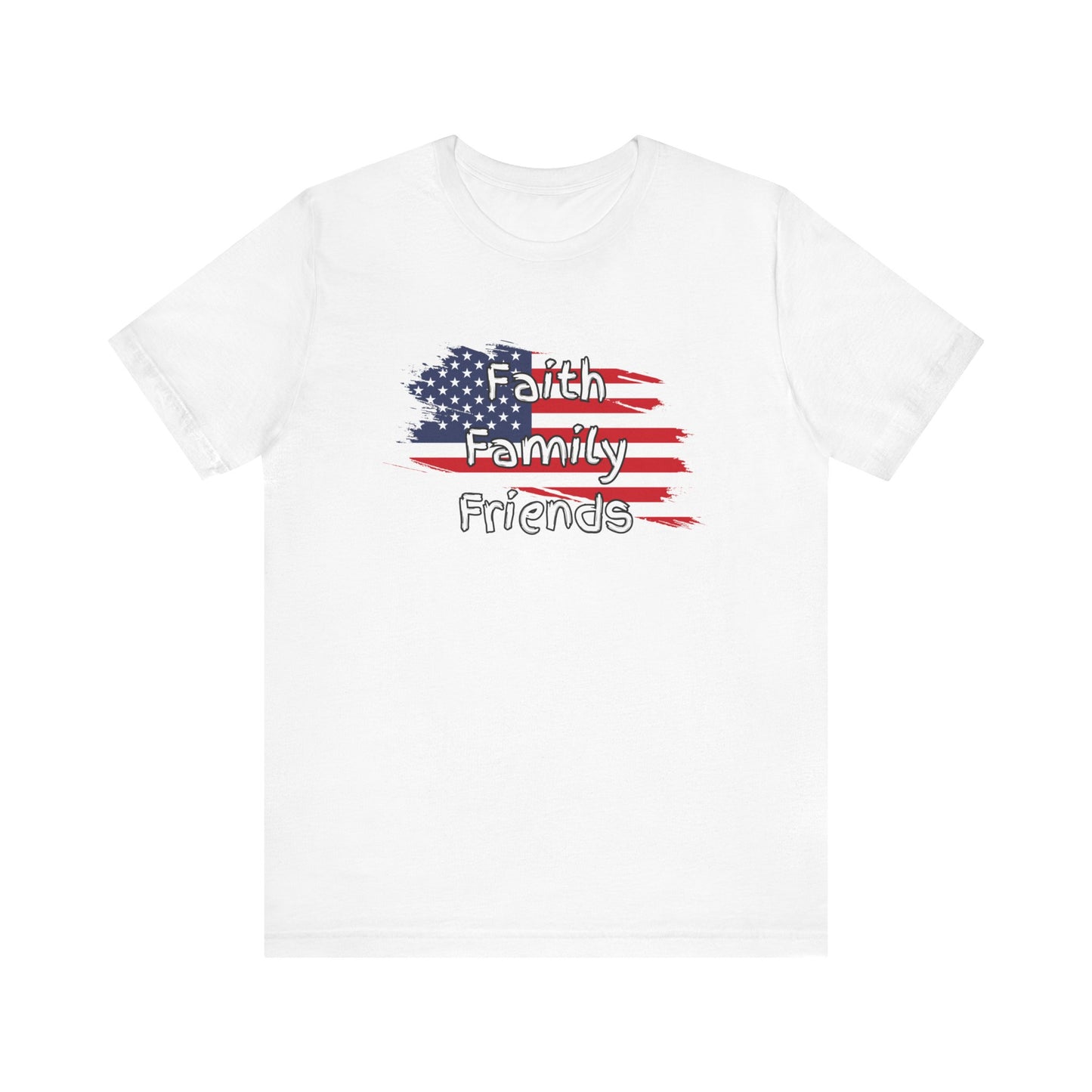 USA Faith Family Friends Unisex Jersey Short Sleeve Tee