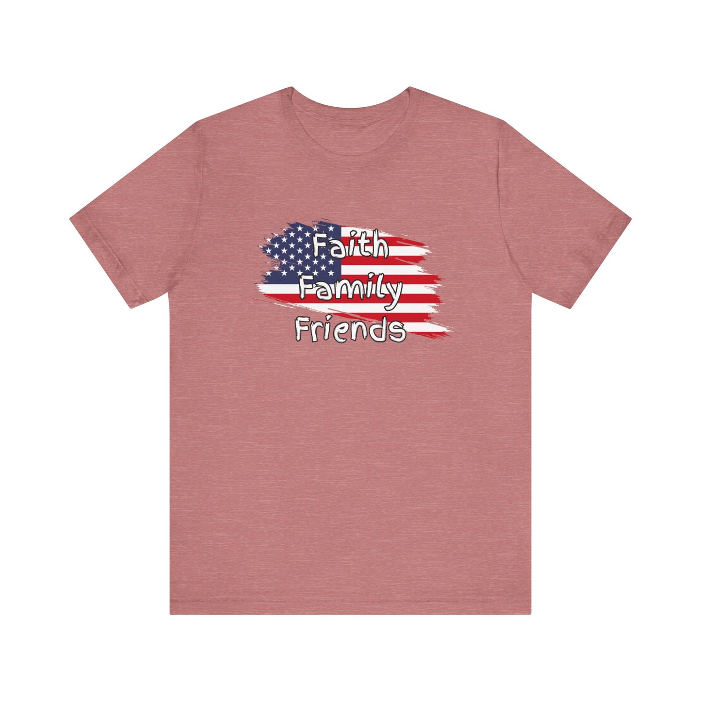 USA Faith Family Friends Unisex Jersey Short Sleeve Tee