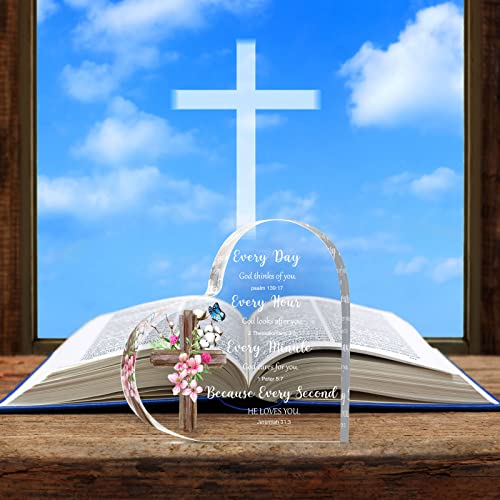 Acrylic Christian Gifts for Women Inspirational Gifts with Bible Verse Prayers Religious Gifts Scripture Gifts for Women Men Friends Valentines Gifts Birthday Gifts for Mom (Classic Style)